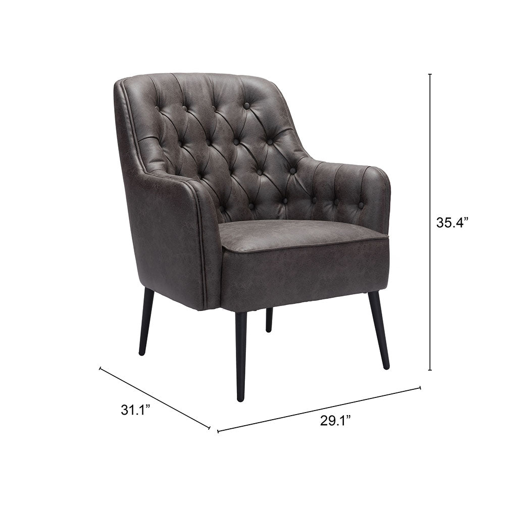 TASMANIA ACCENT CHAIR VINTAGE BLACK