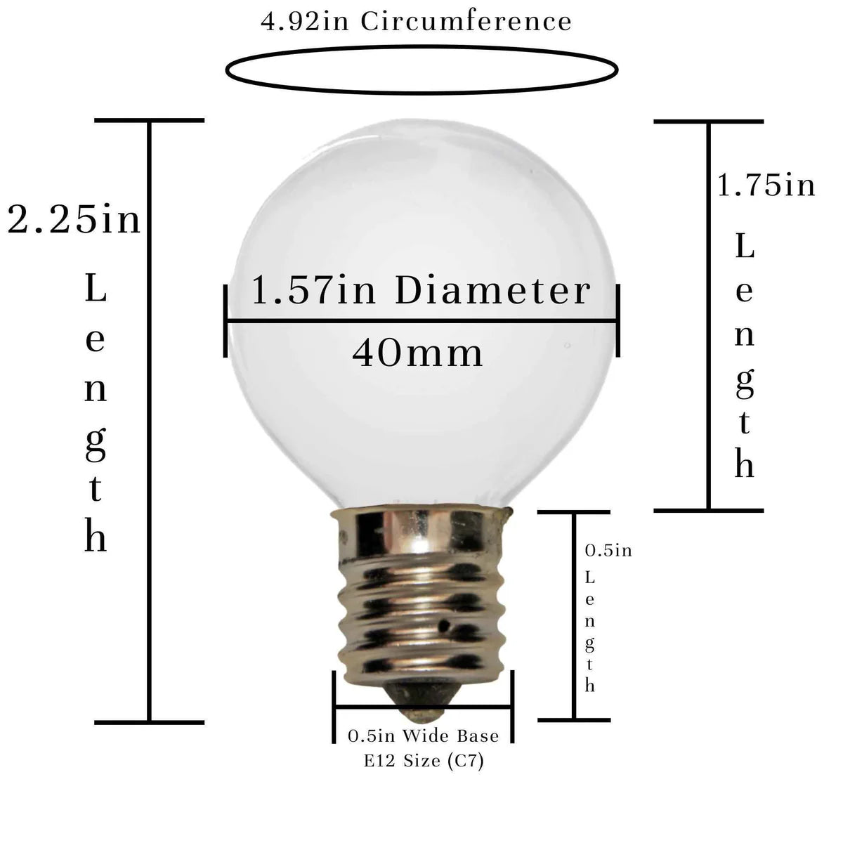 WHITE G40 LIGHT BULBS