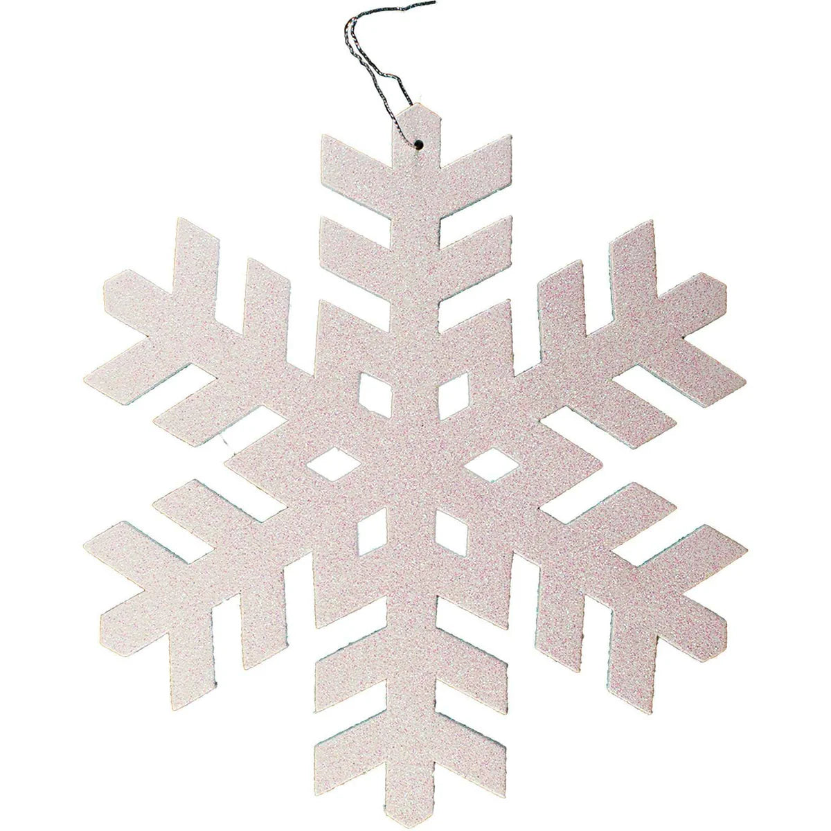 WHITE GLITTER SNOWFLAKE