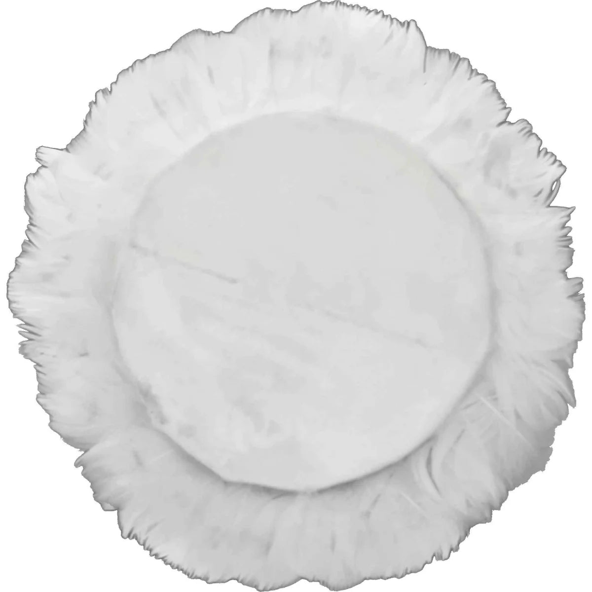WHITE GOOSE FEATHER CHRISTMAS TREE CONE