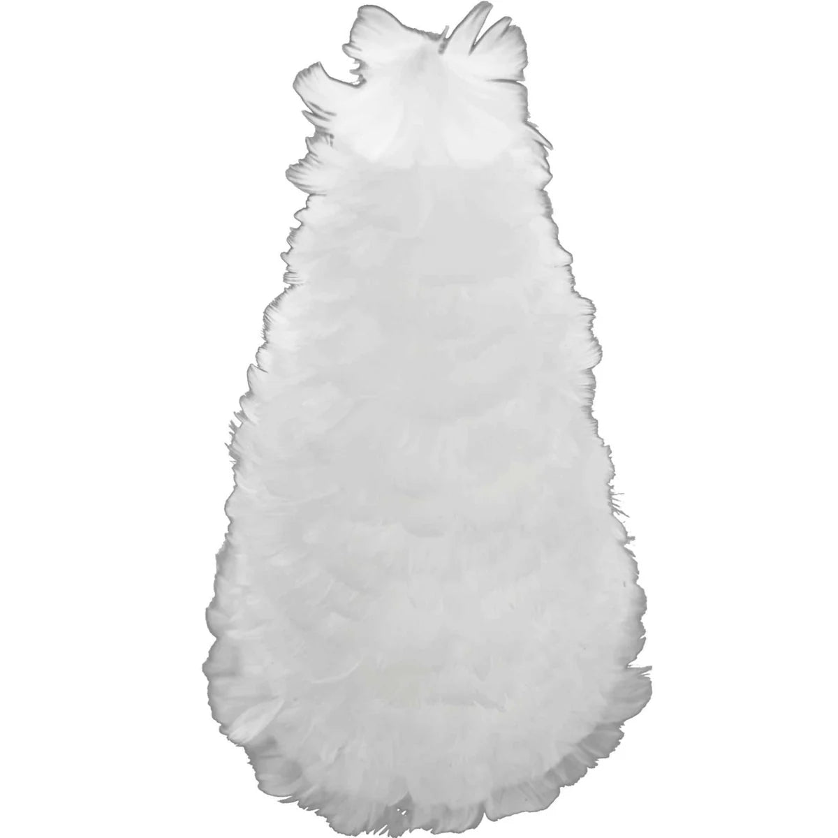 WHITE GOOSE FEATHER CHRISTMAS TREE CONE