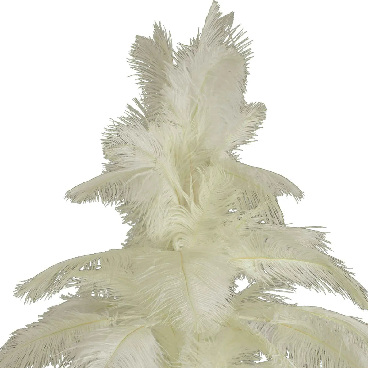 WHITE OSTRICH FEATHER CHRISTMAS TREE