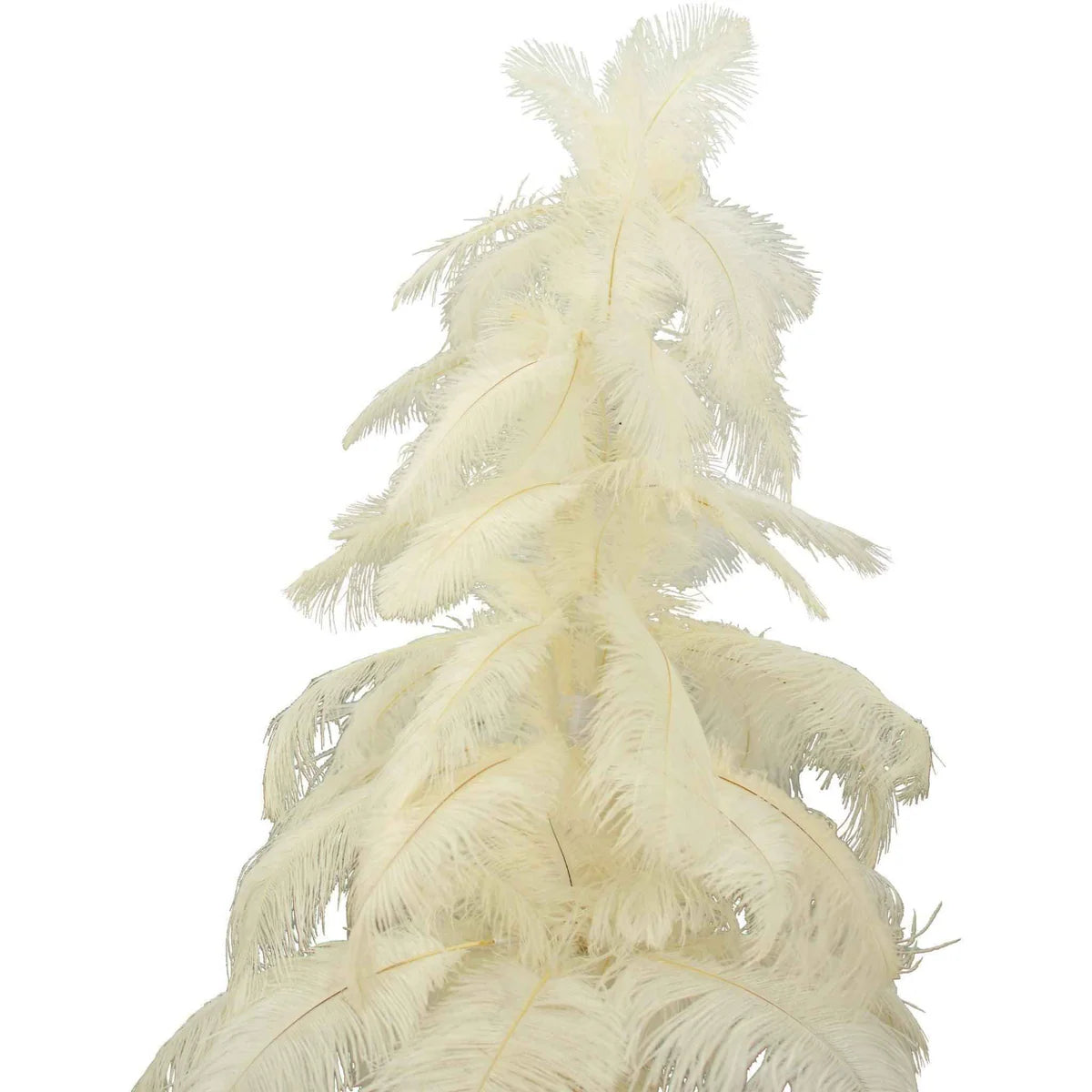 WHITE OSTRICH FEATHER CHRISTMAS TREE