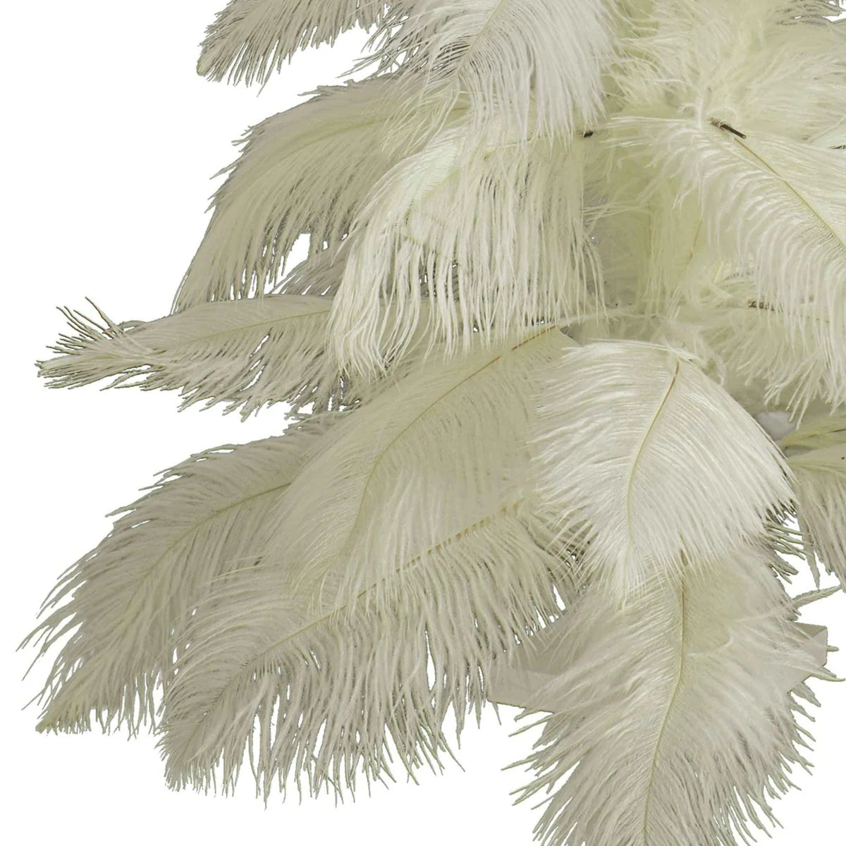 WHITE OSTRICH FEATHER CHRISTMAS TREE
