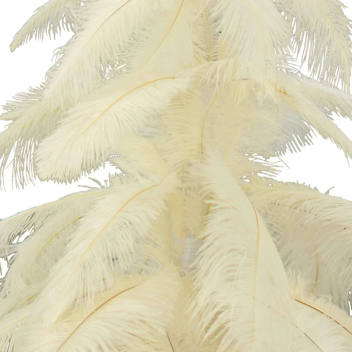 WHITE OSTRICH FEATHER CHRISTMAS TREE