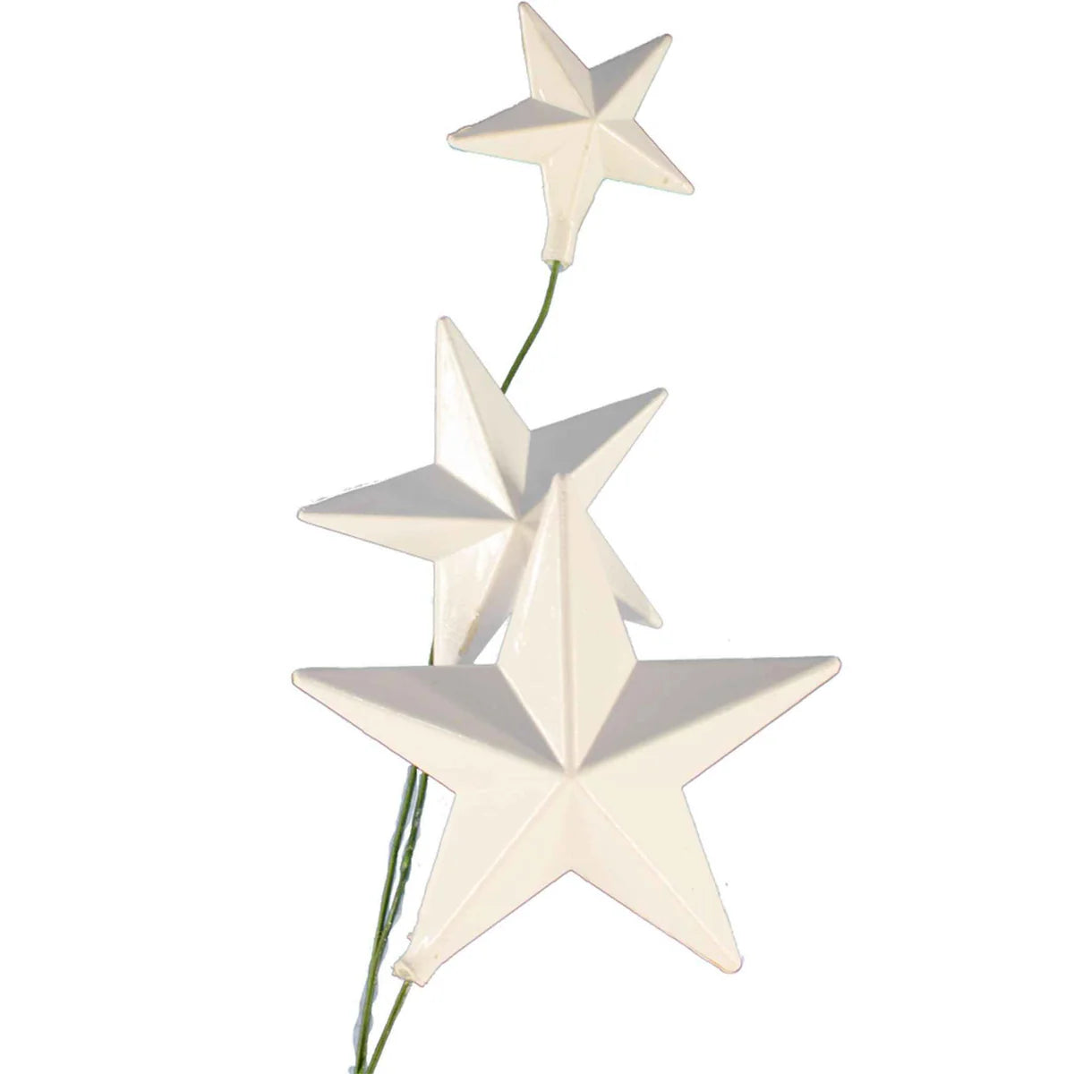 WHITE STAR PICK ORNAMENTS