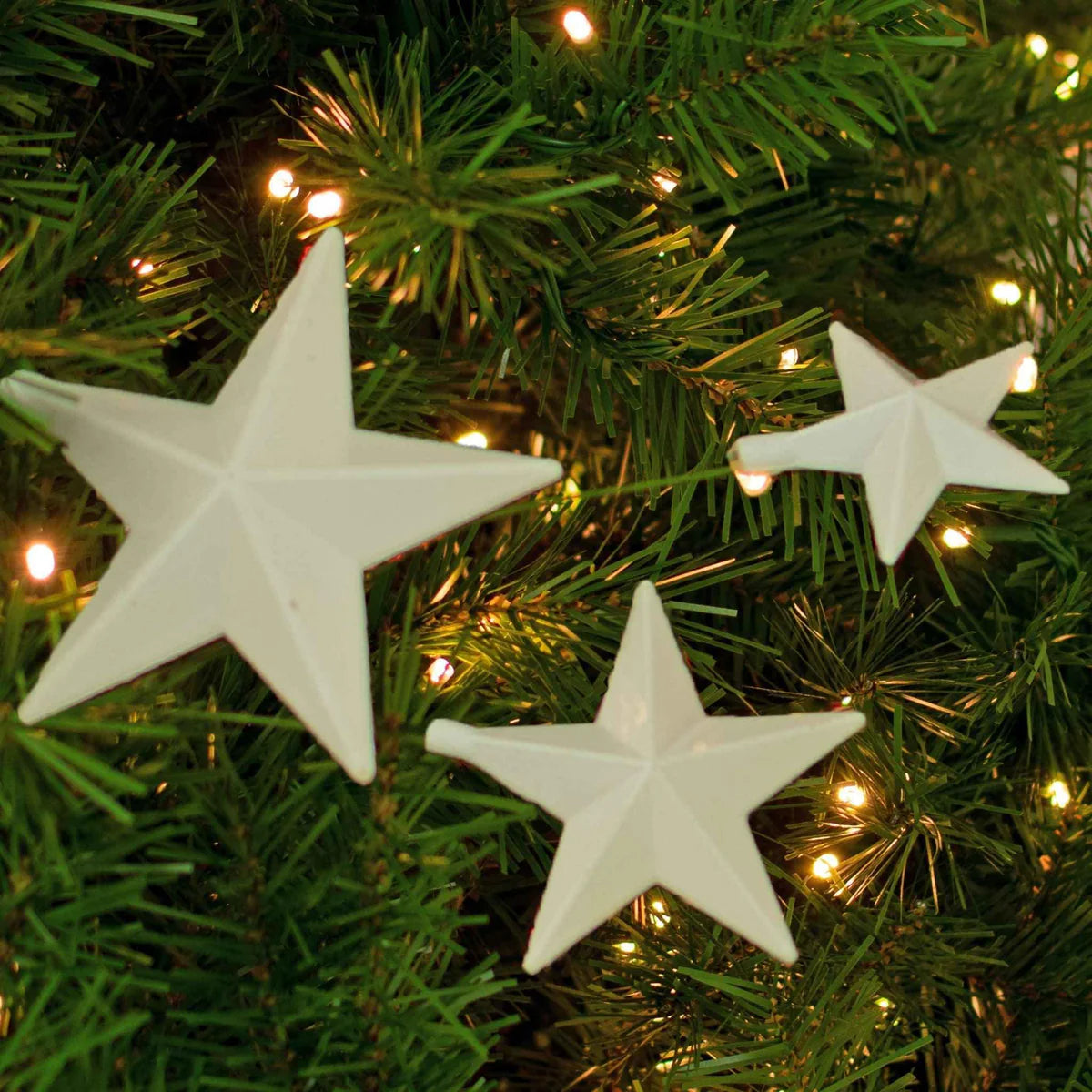 WHITE STAR PICK ORNAMENTS