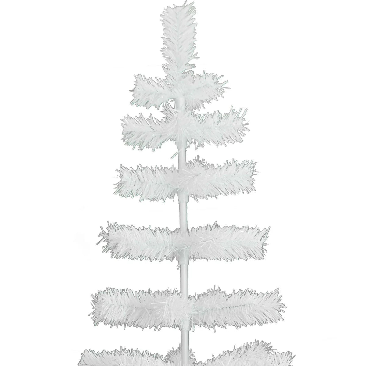 WHITE TINSEL CHRISTMAS TREE