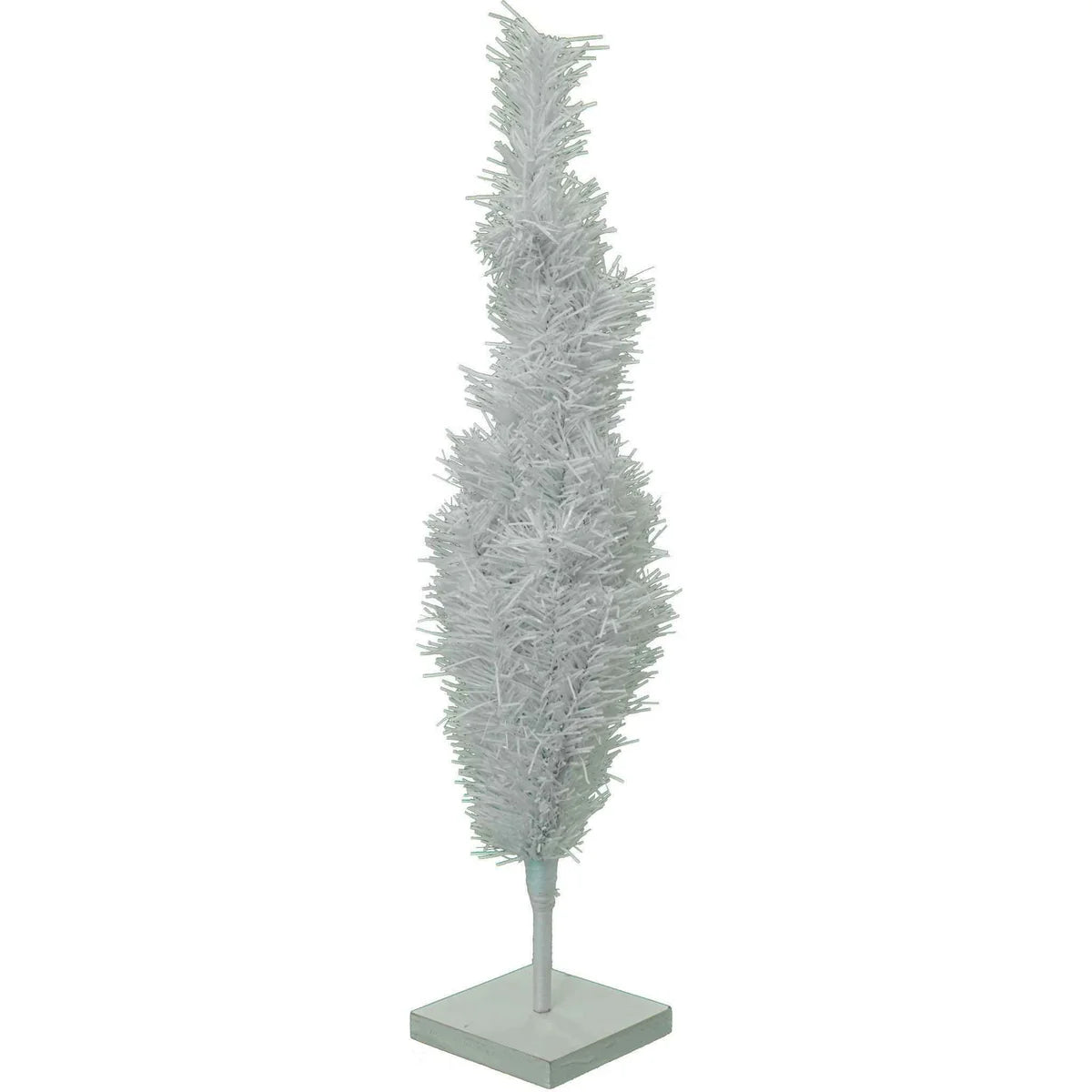 WHITE TINSEL CHRISTMAS TREE