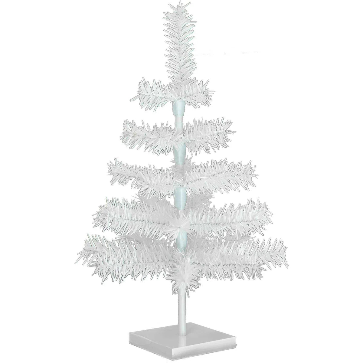 WHITE TINSEL CHRISTMAS TREE