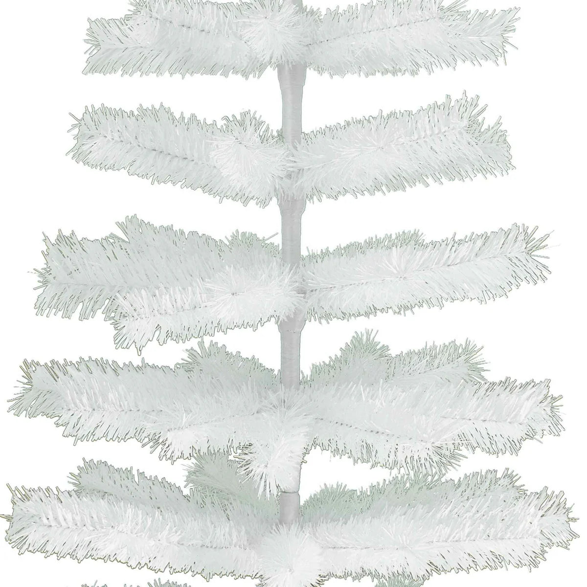 WHITE TINSEL CHRISTMAS TREE