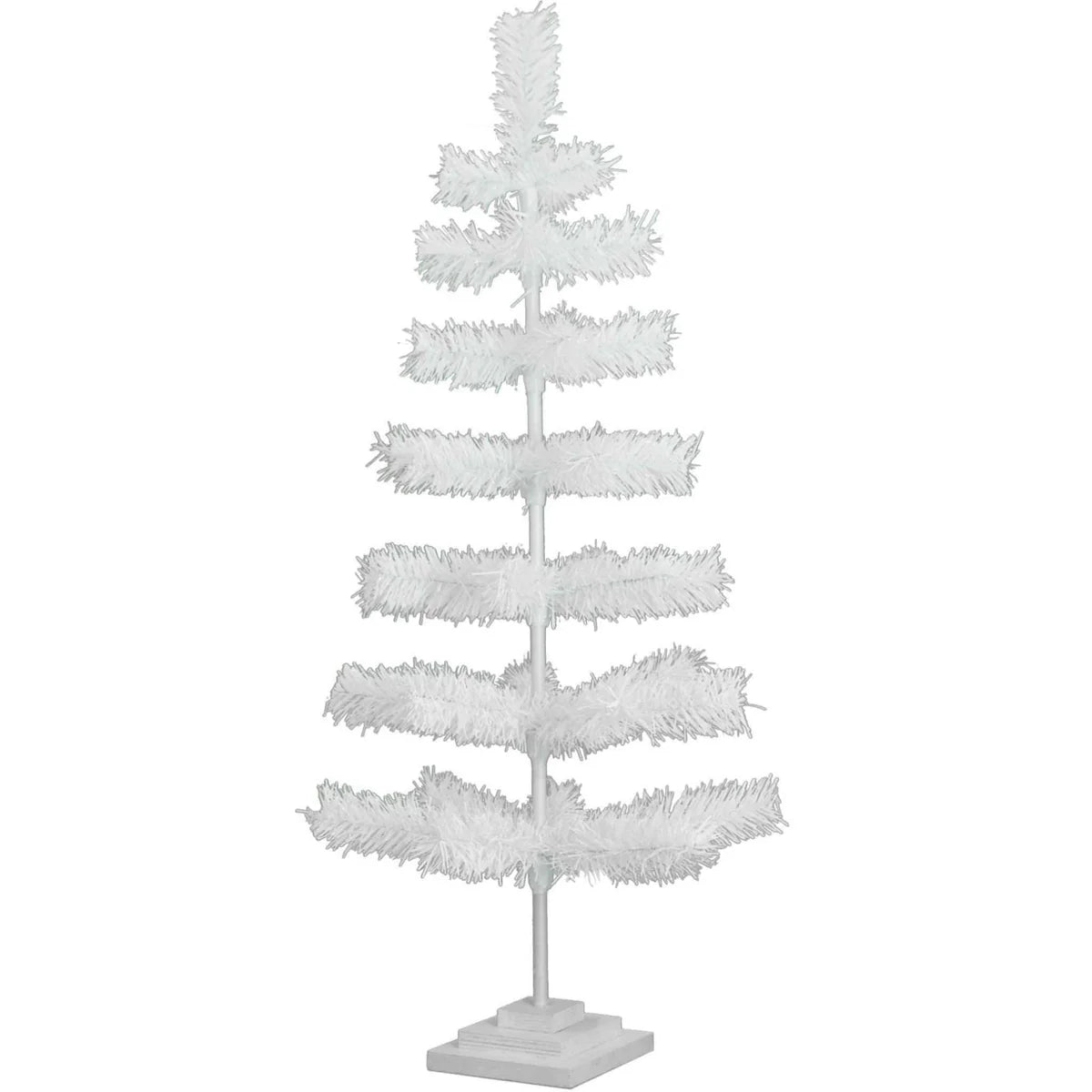 WHITE TINSEL CHRISTMAS TREE