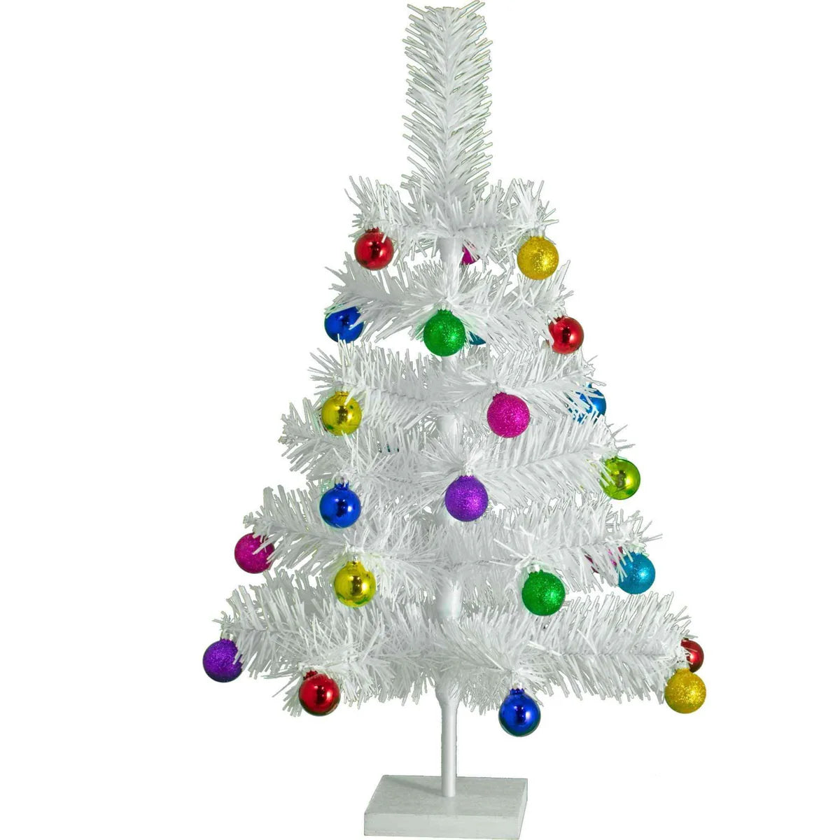 WHITE TINSEL CHRISTMAS TREE