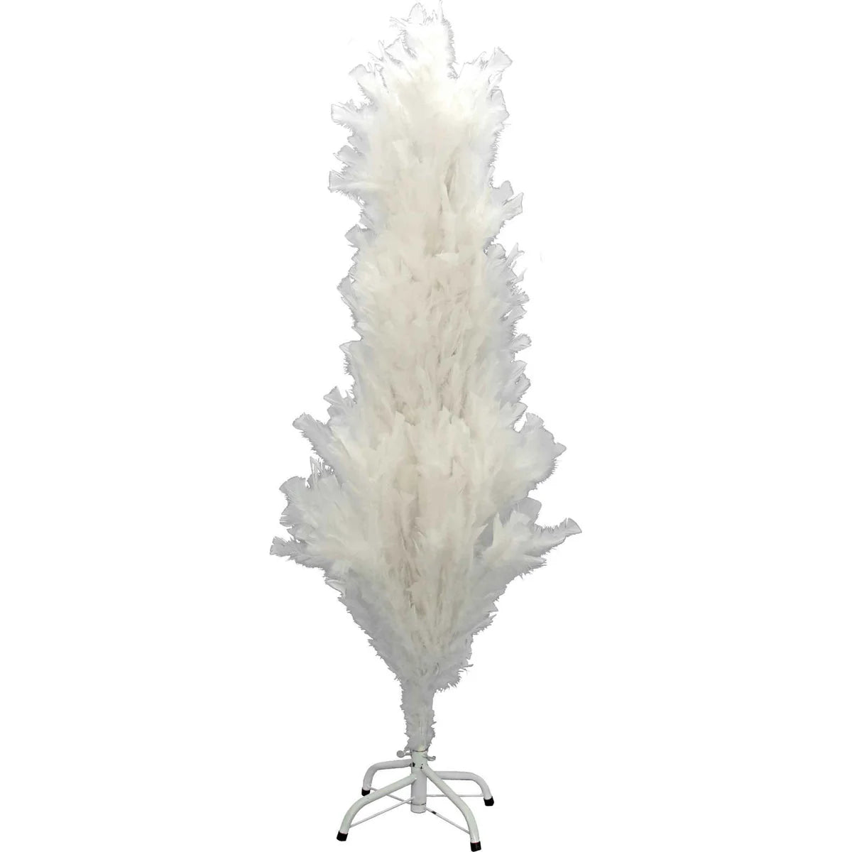 WHITE TURKEY FEATHER CHRISTMAS TREE