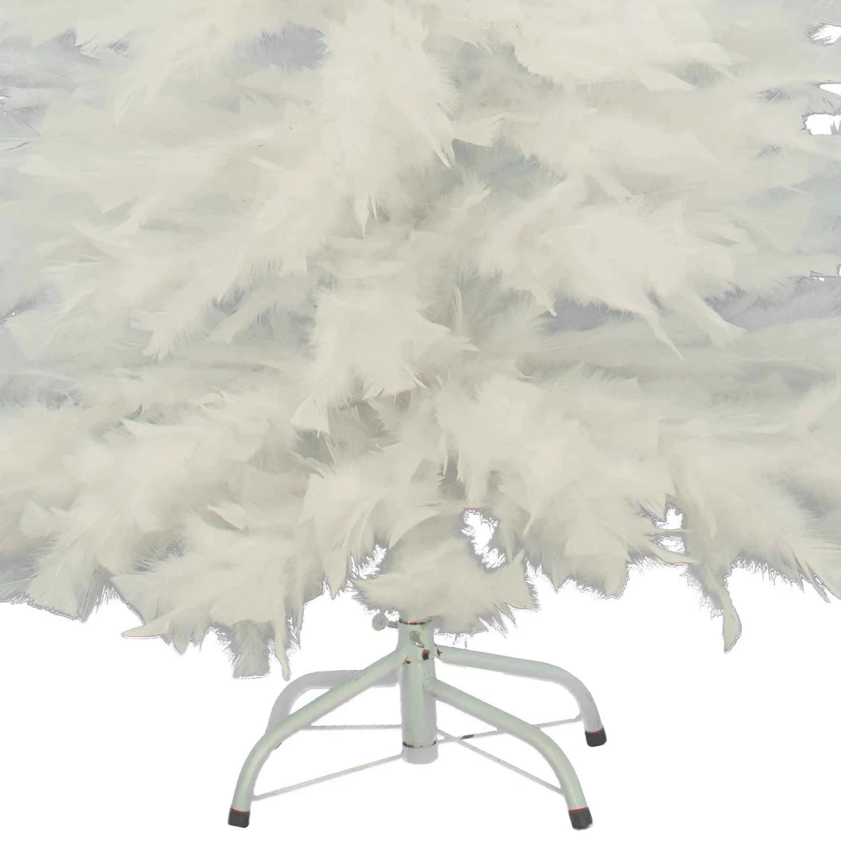 WHITE TURKEY FEATHER CHRISTMAS TREE