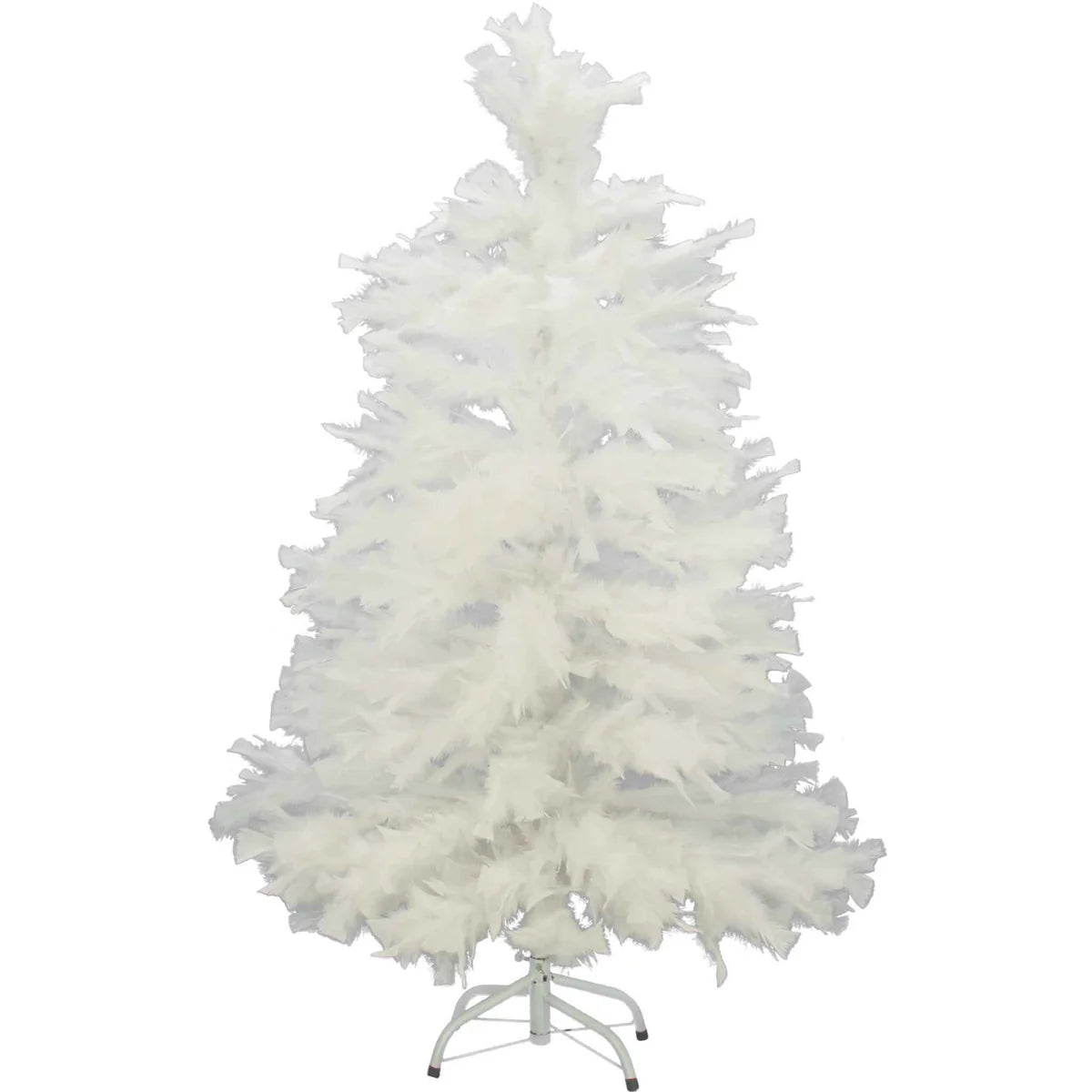 WHITE TURKEY FEATHER CHRISTMAS TREE