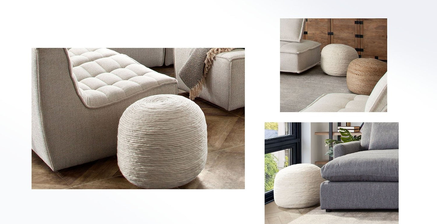 WOOL POUF