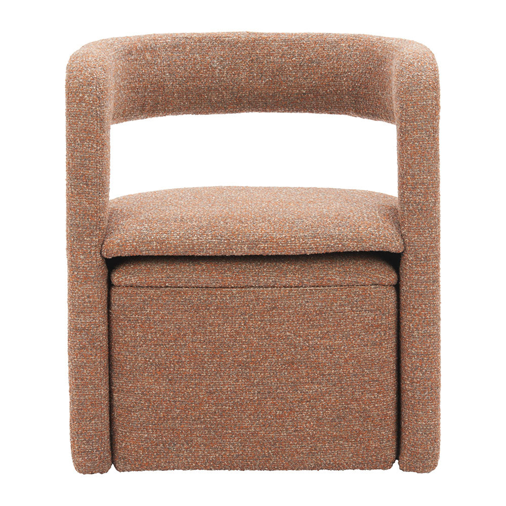 ATRIA ACCENT CHAIR & OTTOMAN TAWNY BROWN