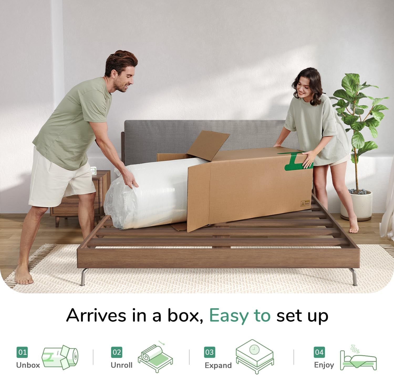 8-Inch Medium-Firm Memory Foam Mattress with Breathable Cooling Cover