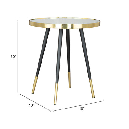PARTICLE SIDE TABLE GOLD & BLACK