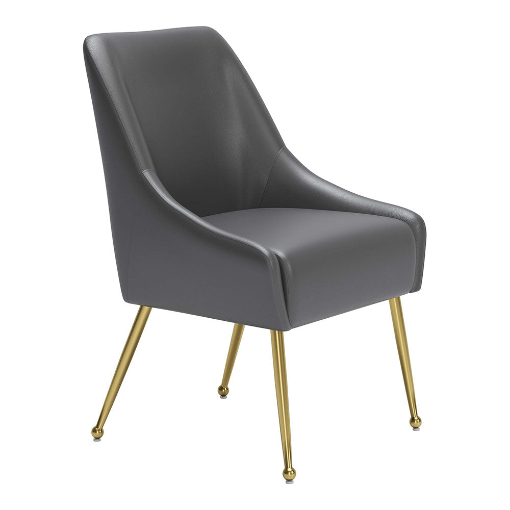 MAXINE DINING CHAIR GRAY & GOLD