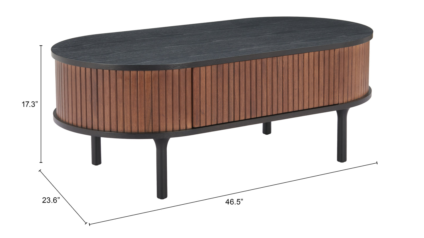 KORIANA COFFEE TABLE BLACK & WALNUT