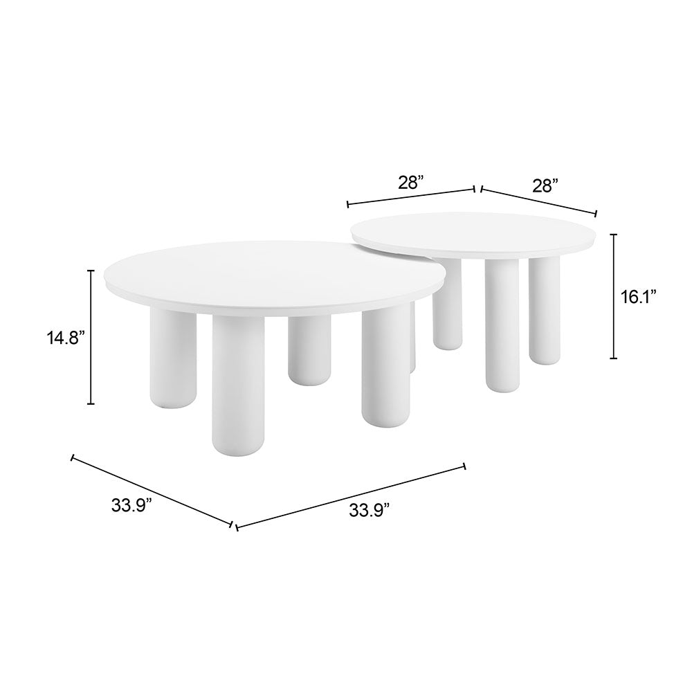 OLA COFFEE TABLE SET WHITE