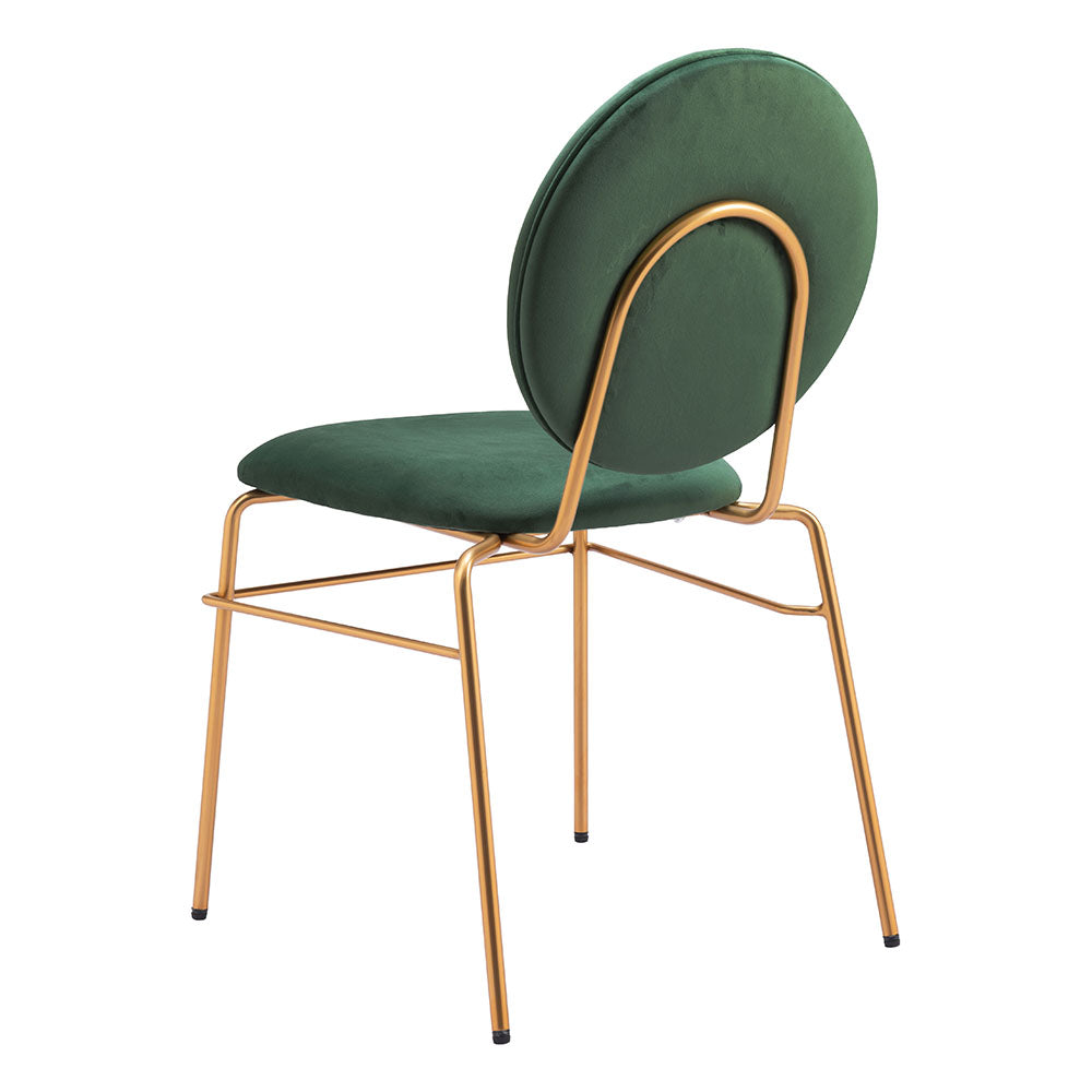 ODESSA DINING CHAIR GREEN & GOLD