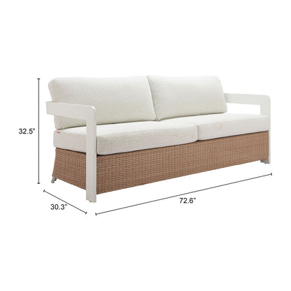 GELO SOFA WHITE & BROWN