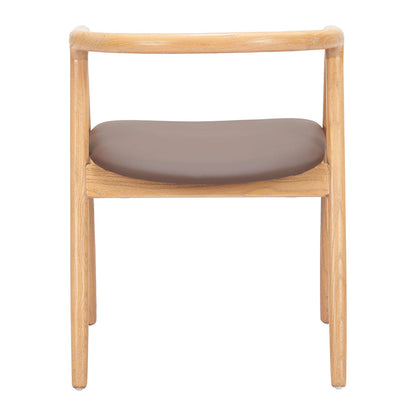 PEKER DINING CHAIR BROWN & NATURAL