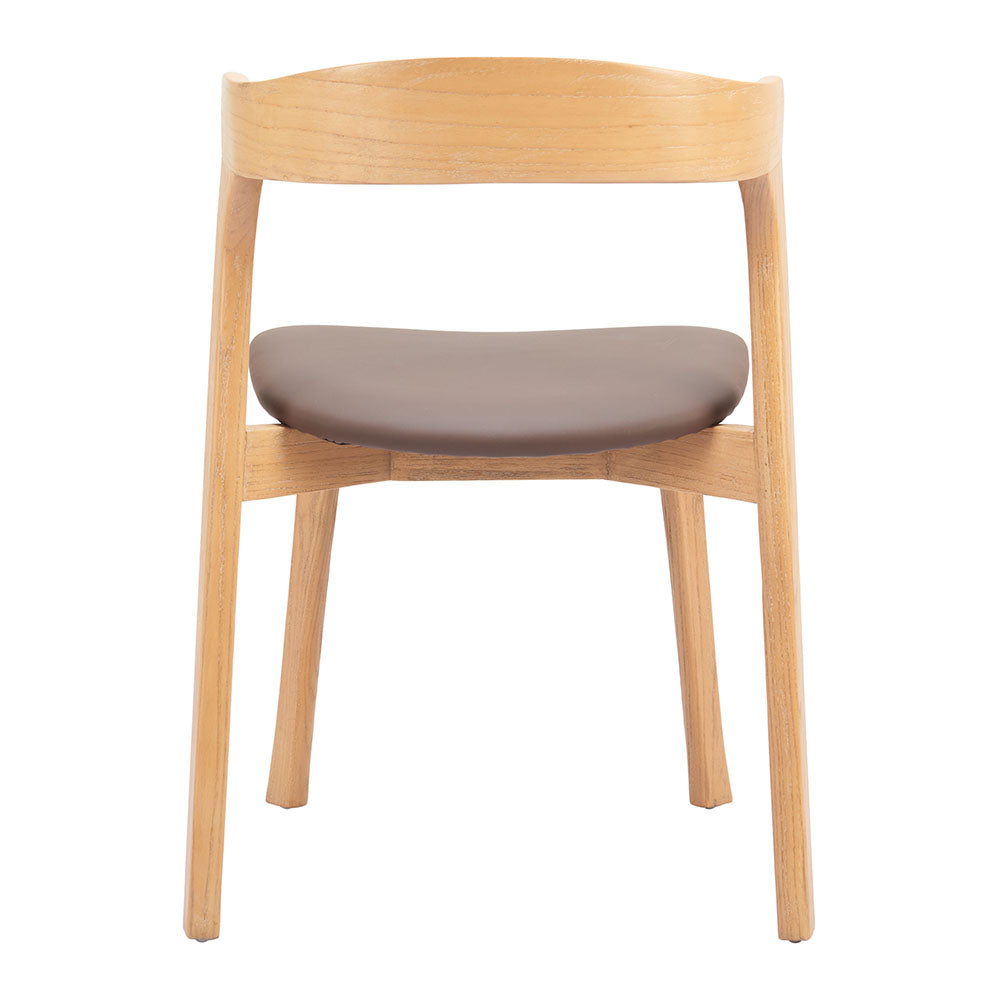 PIORO DINING CHAIR BROWN & NATURAL