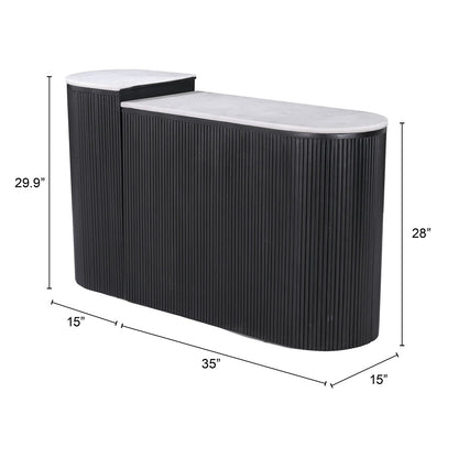 ORMARA CONSOLE TABLE SET WHITE & BLACK