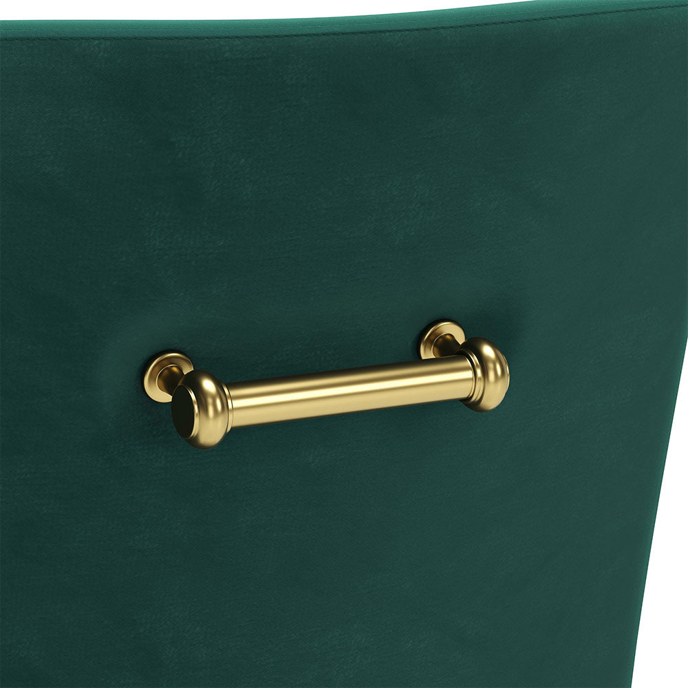 MAXINE DINING CHAIR GREEN & GOLD