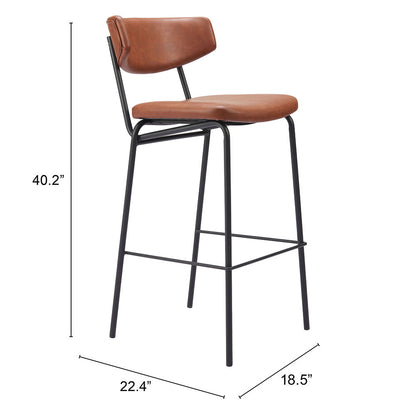 CHARON BARSTOOL VINTAGE BROWN