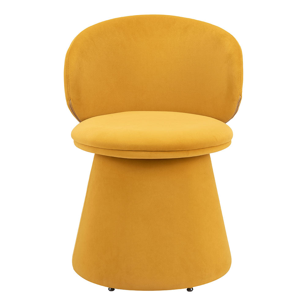 OBLIC SWIVEL DINING CHAIR ORANGE