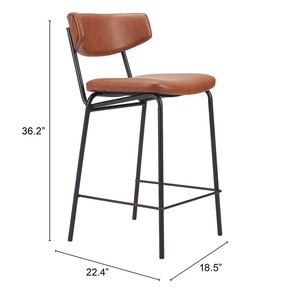 CHARON COUNTER STOOL VINTAGE BROWN
