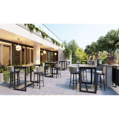 MIDNIGHT WAVE BAR TABLE BLACK