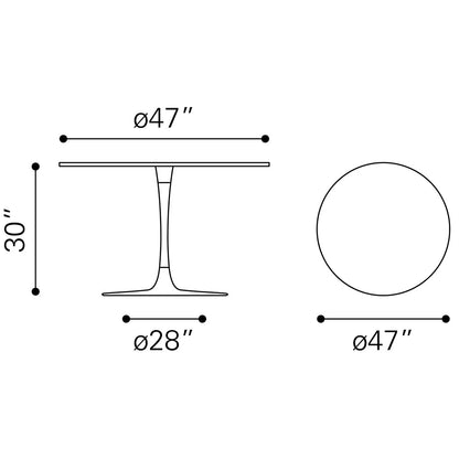 TAJ DINING TABLE BLACK & GOLD