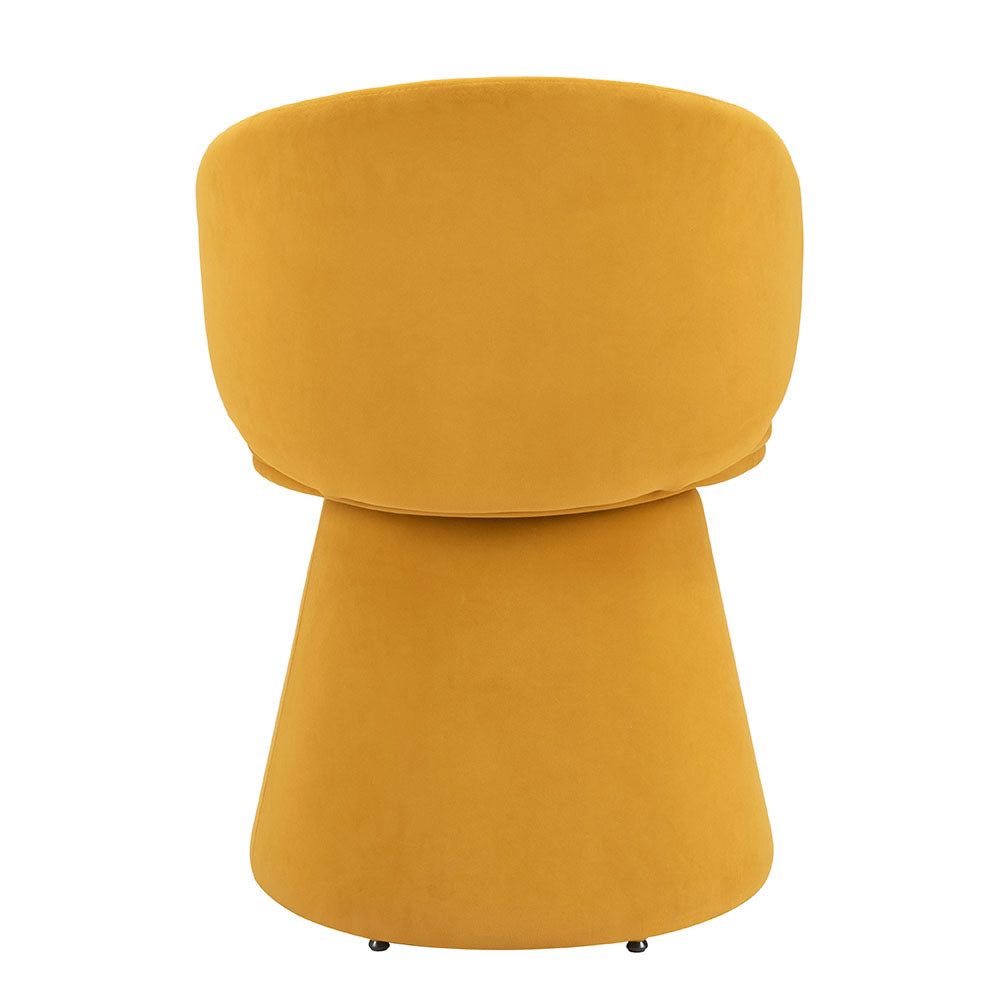 OBLIC SWIVEL DINING CHAIR ORANGE