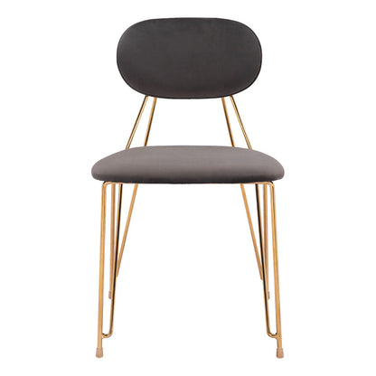 GEORGES DINING CHAIR GRAY & GOLD