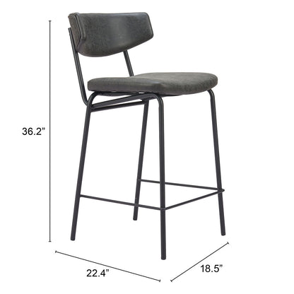 CHARON COUNTER STOOL VINTAGE BLACK