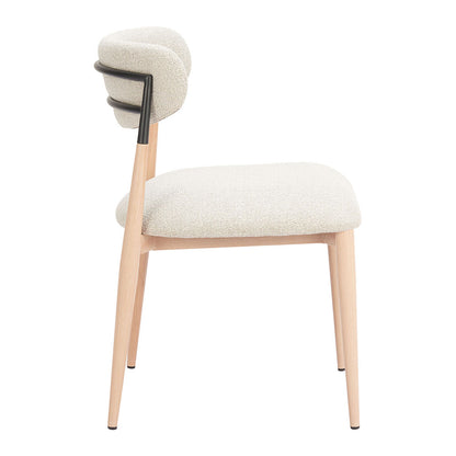 Equinox Armless Dining Chair Oyster Gray & Natural