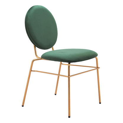 ODESSA DINING CHAIR GREEN & GOLD