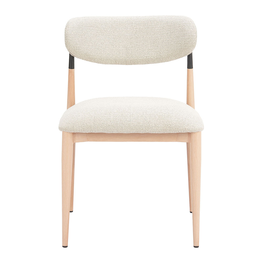 Equinox Armless Dining Chair Oyster Gray & Natural