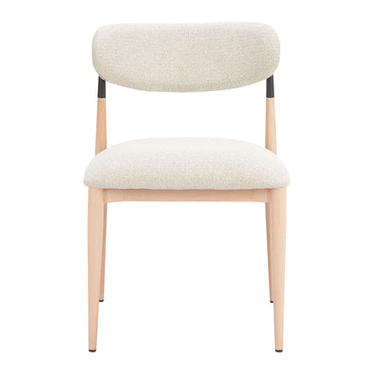 Equinox Armless Dining Chair Oyster Gray & Natural