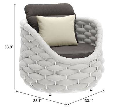 CORAL REEF ACCENT CHAIR GRAY