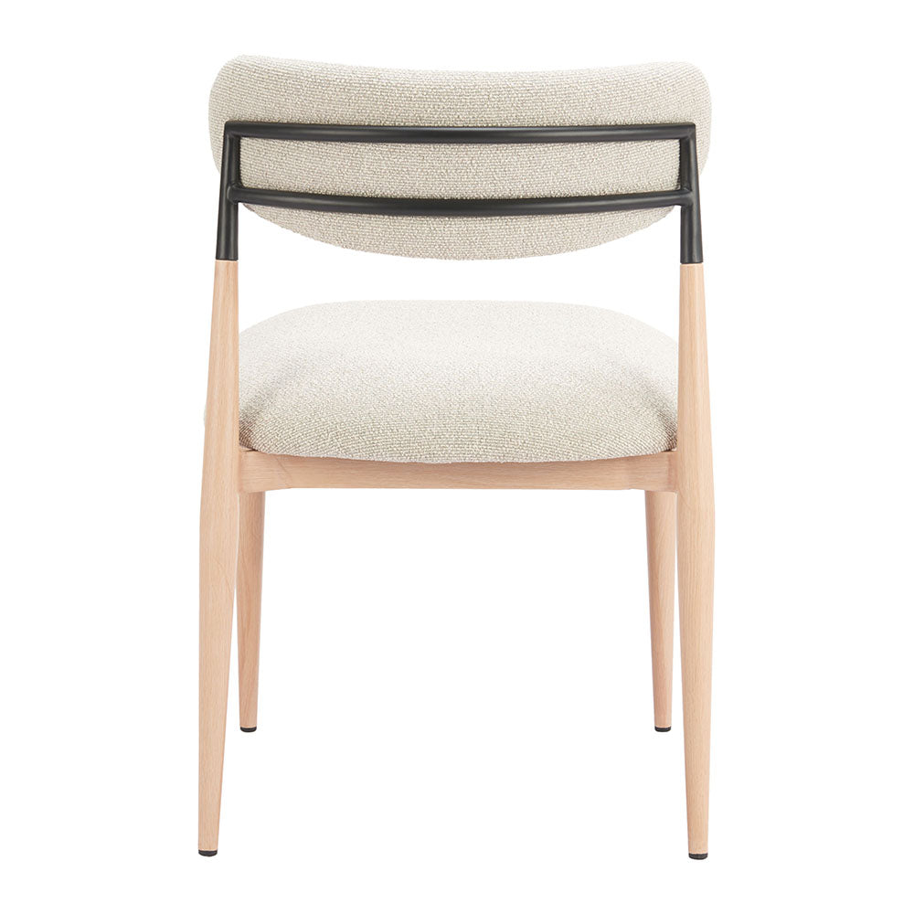 Equinox Armless Dining Chair Oyster Gray & Natural