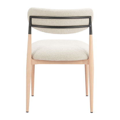 Equinox Armless Dining Chair Oyster Gray & Natural