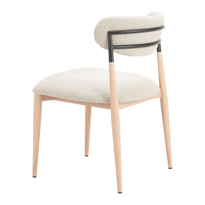 Equinox Armless Dining Chair Oyster Gray & Natural