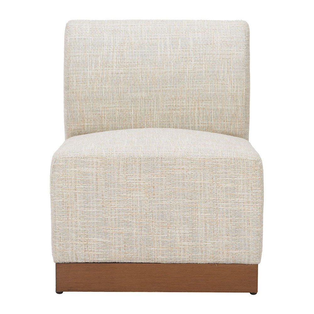 CHRISTY ARMLESS CHAIR BEIGE